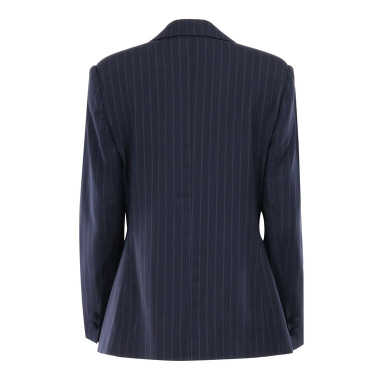 Pinstripe Blazer With Sequin Embellishment image number null