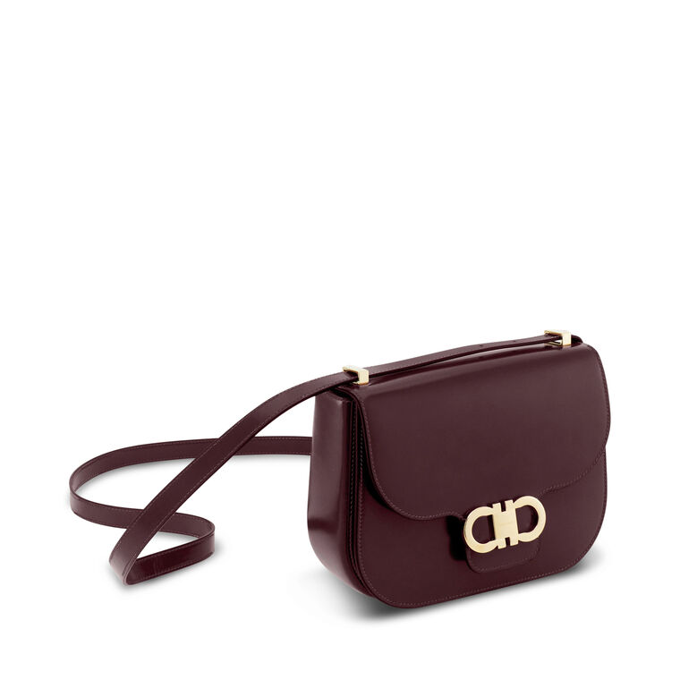 Double Gancio Smooth Leather Crossbody Bag image number null