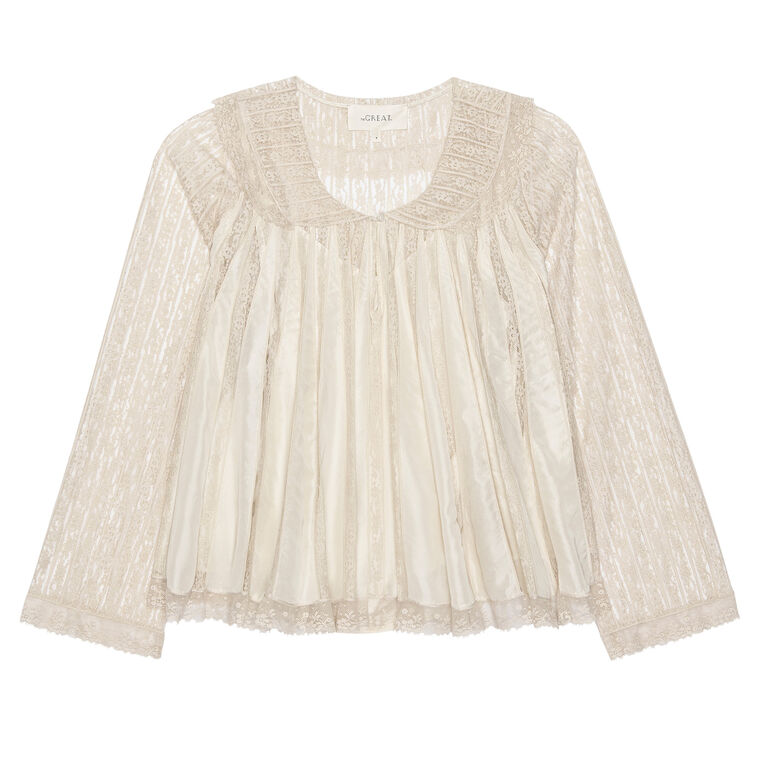 The Keepsake Lace Collared Long Sleeve Top image number null