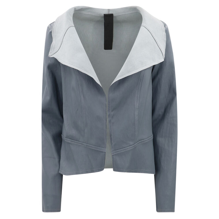 Drape Leather Jacket image number null
