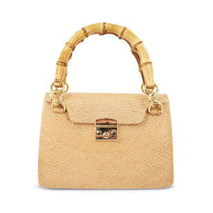Jeanne Bun Bamboo Top Handle Bag