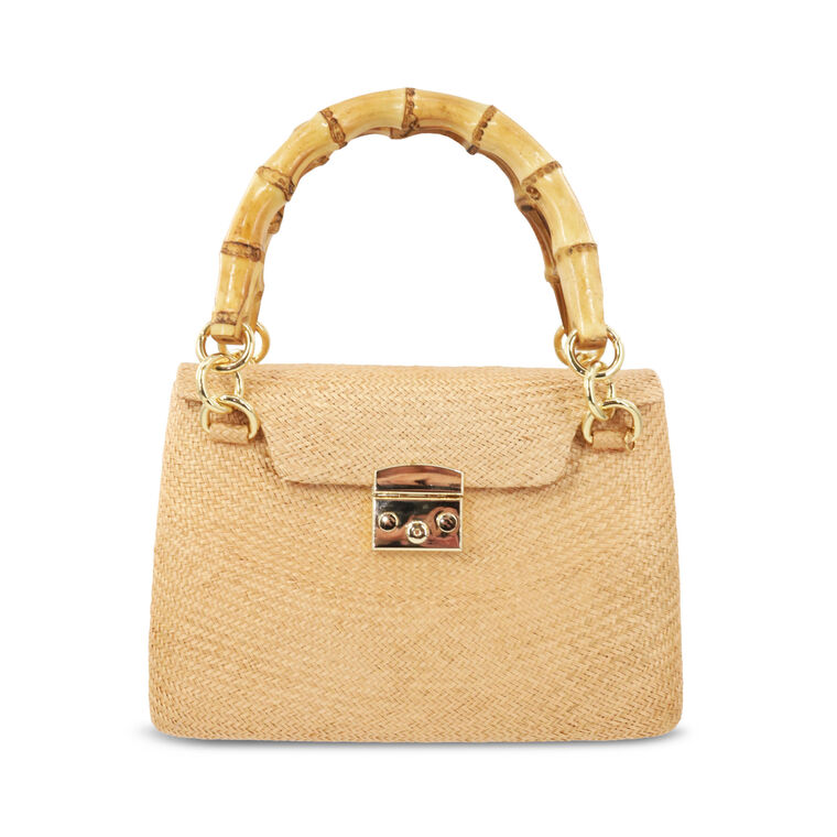 Jeanne Bun Bamboo Top Handle Bag image number null