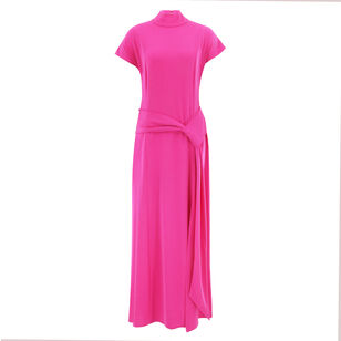 Matte Crepe Cap Sleeve Maxi Dress