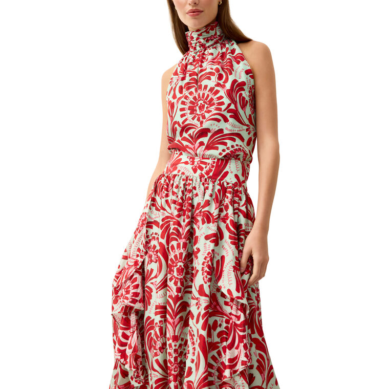 Goldie Sleeveless High Neck Blouse image number null