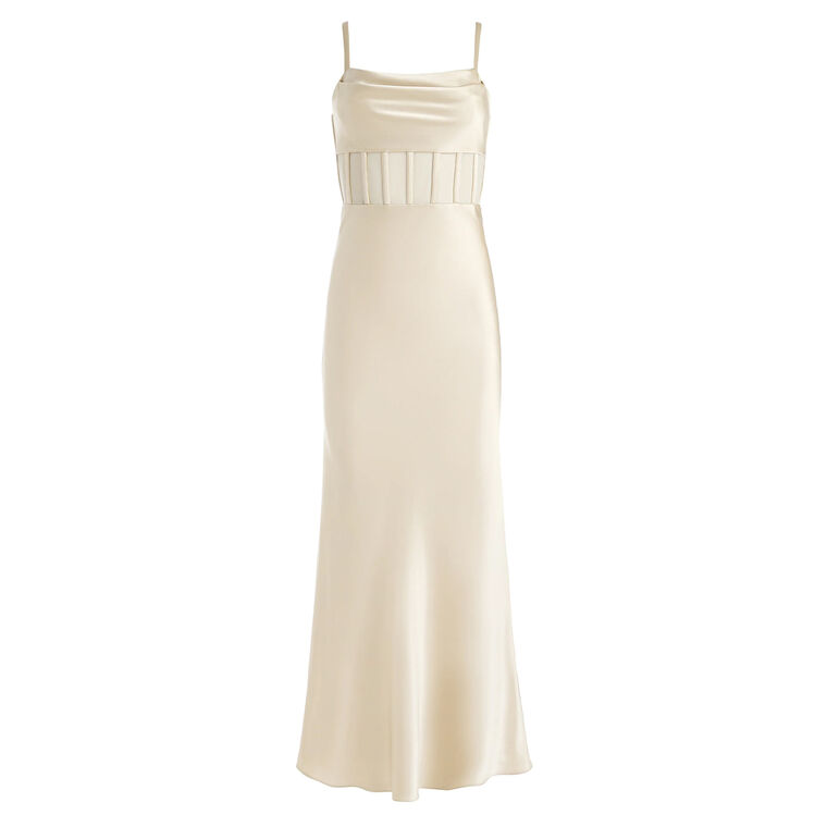 Valentina Draped Corset Maxi Dress image number null