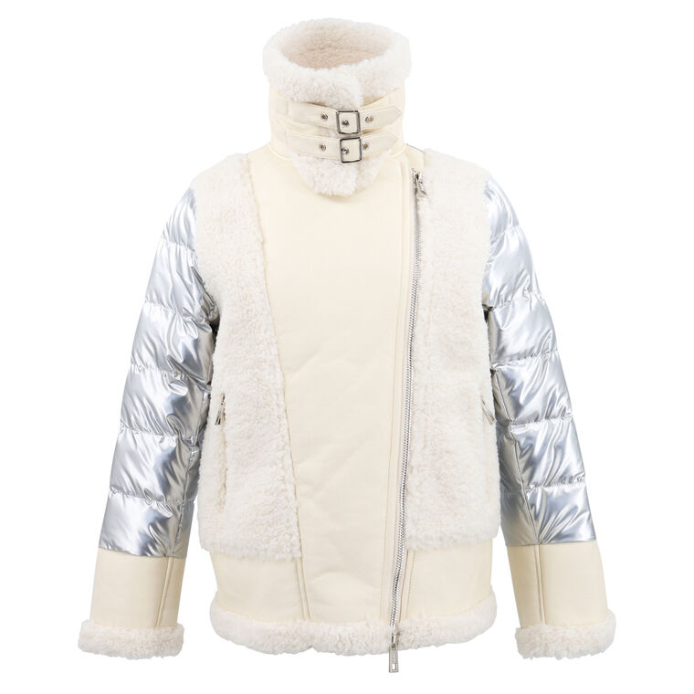 Faux Fur Moto Jacket image number null