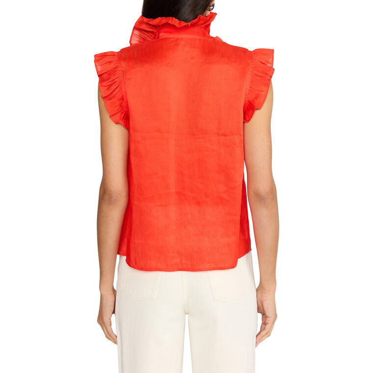 Marfa Short Sleeve Ruffle Detail Top image number null