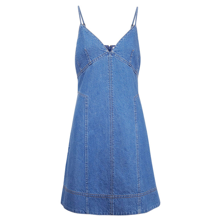 Short Hendrix Sleeveless Denim Dress image number null