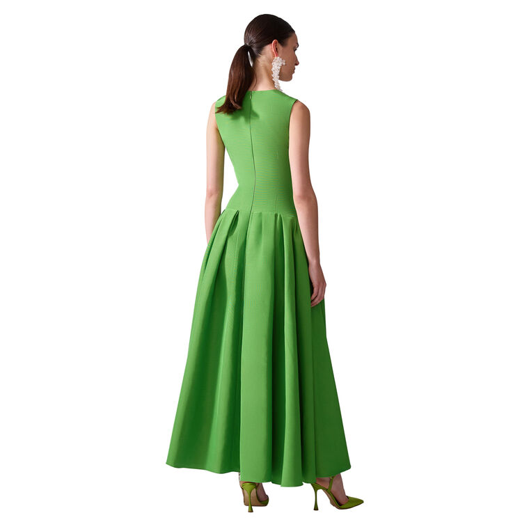 Sleeveless Boat Neck Ankle Length Dress image number null