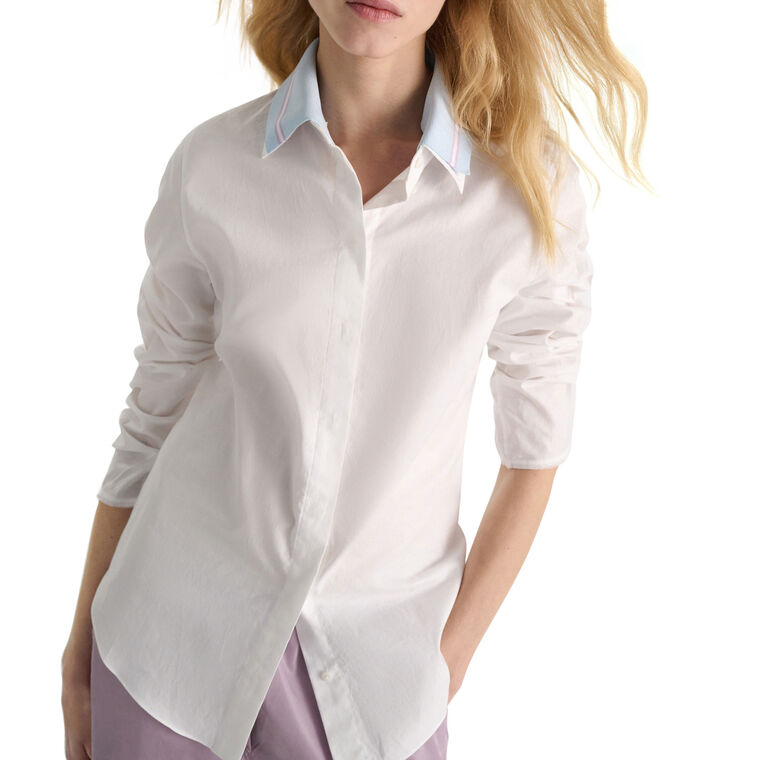 Powerful Ease Long Sleeve Knit Collar Blouse image number null