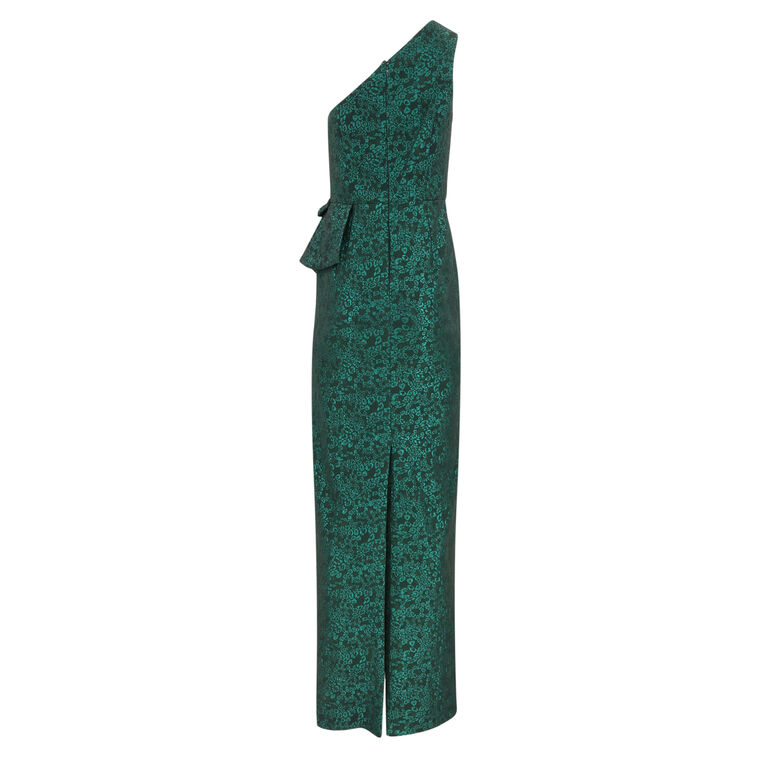 One Shoulder Jacquard Gown image number null