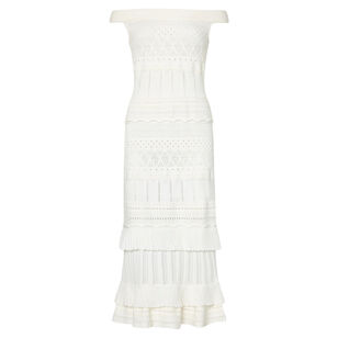 Maven Ruffle Midi Dress