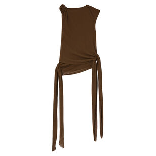 Marl Mesh Tie Knot Tank Top