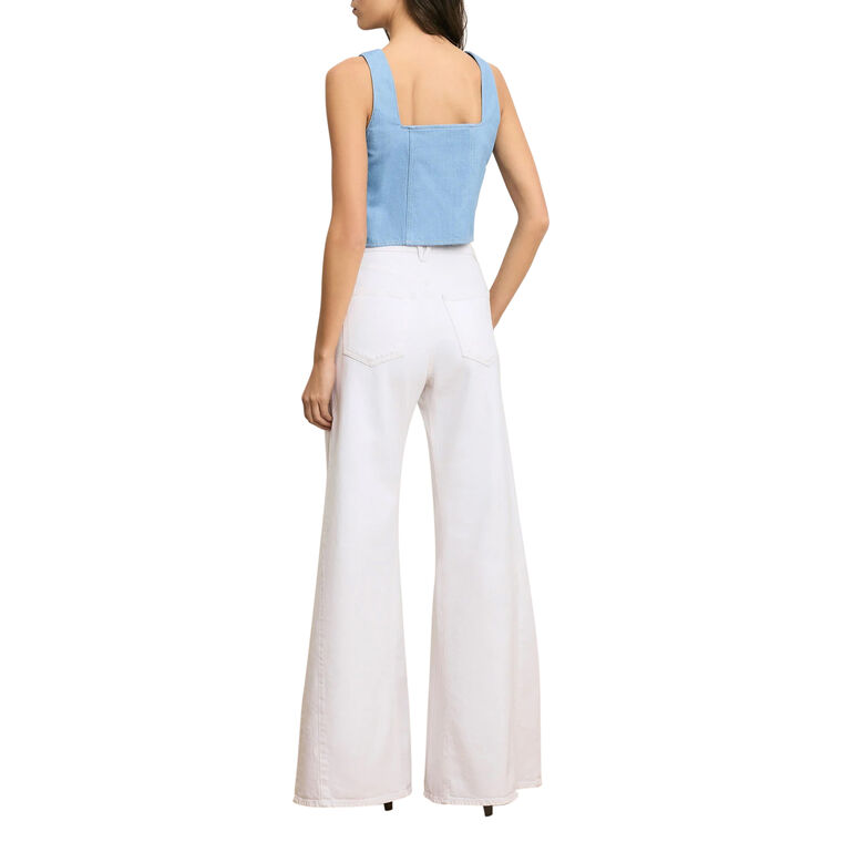 Spensley Square-Neck Denim Vest Top image number null