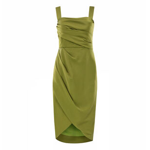 Genevive Draped Satin Dress