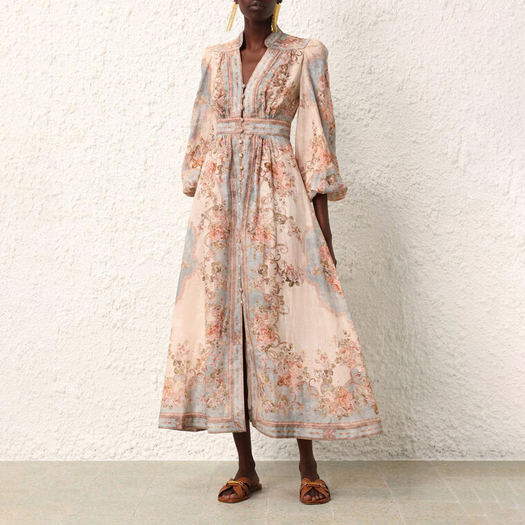 August Plunge Midi Dress image number null