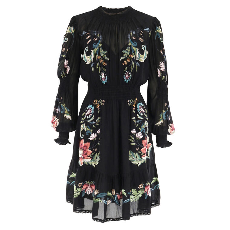 Natalia Lace Long Sleeve Mini Dress image number null