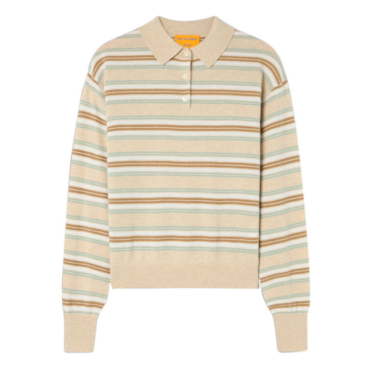 Long Sleeve Collegiate Stripe Polo image number null