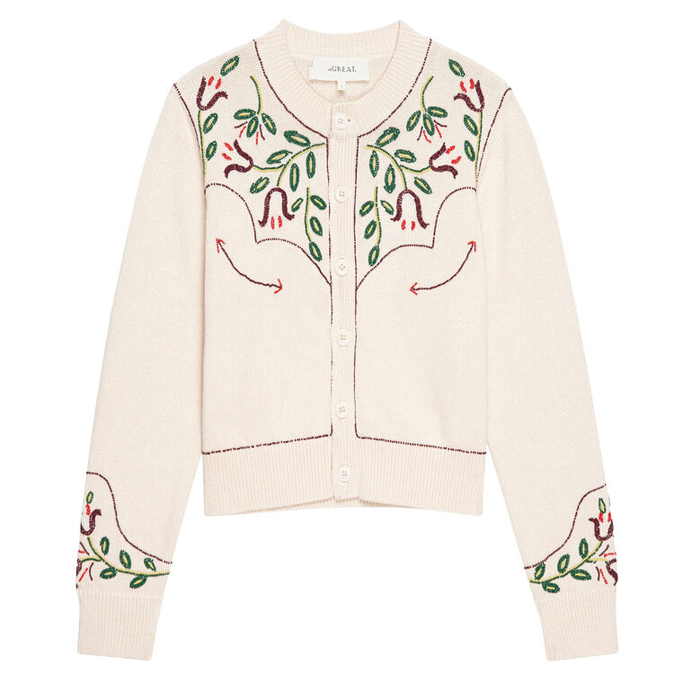 The Western Beaded Cardigan image number null