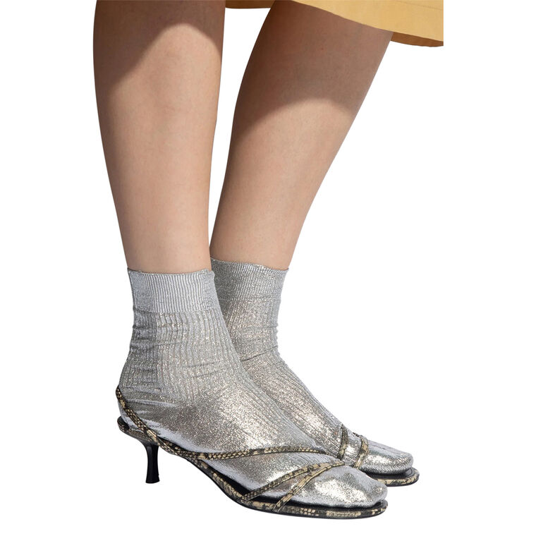 One Ribbed Laminated Socks image number null