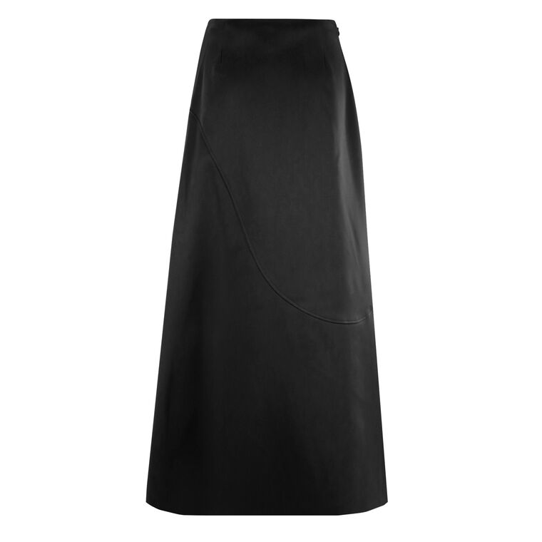 Alana Draped Satin Skirt image number null