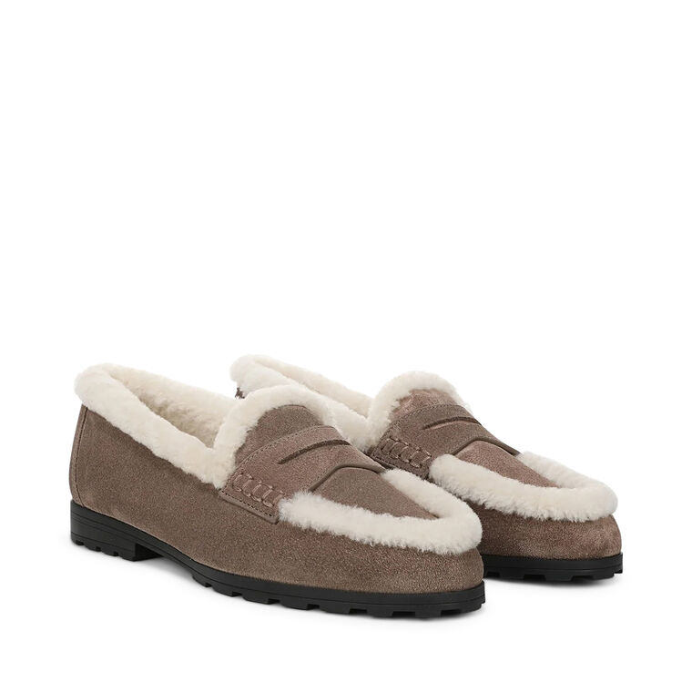 Penny Lug Shearling Loafer image number null