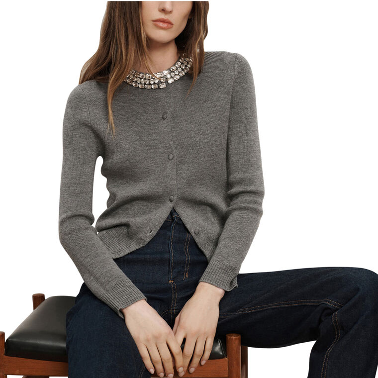 Daro Embellished Long Sleeve Cardigan image number null