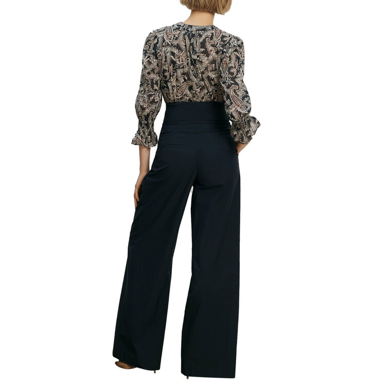 Ashlynn 3/4 Sleeve Paisley Blouse image number null