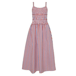 Francie Sleeveless Gingham Midi Dress