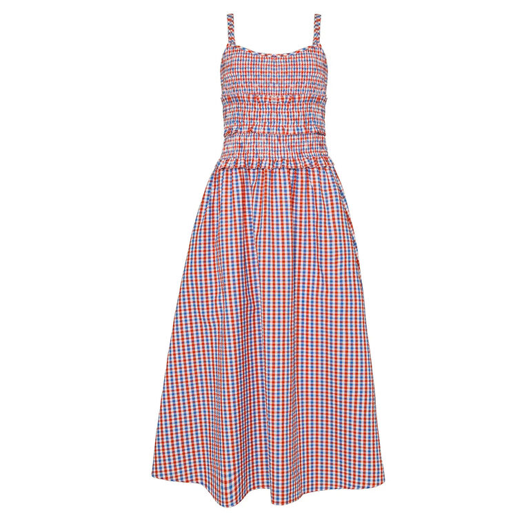 Francie Sleeveless Gingham Midi Dress image number null