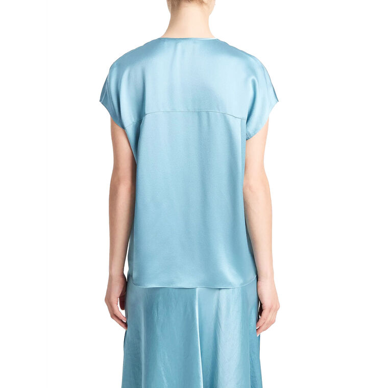 Cap Sleeve Half Placket Blouse image number null