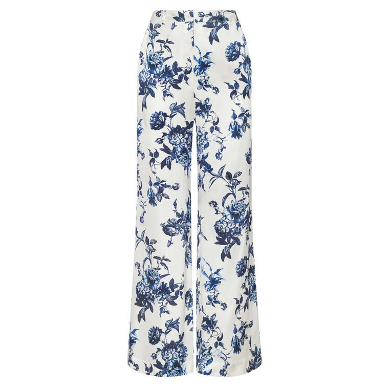 Pilar Silk Wide Leg Pant image number null