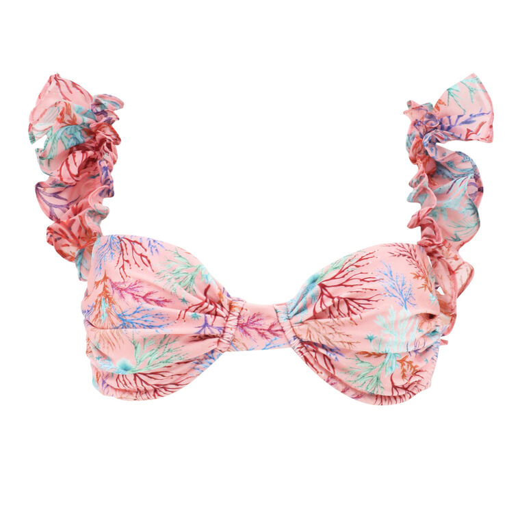 Seaweed Flutter Sleeve Bikini Top image number null