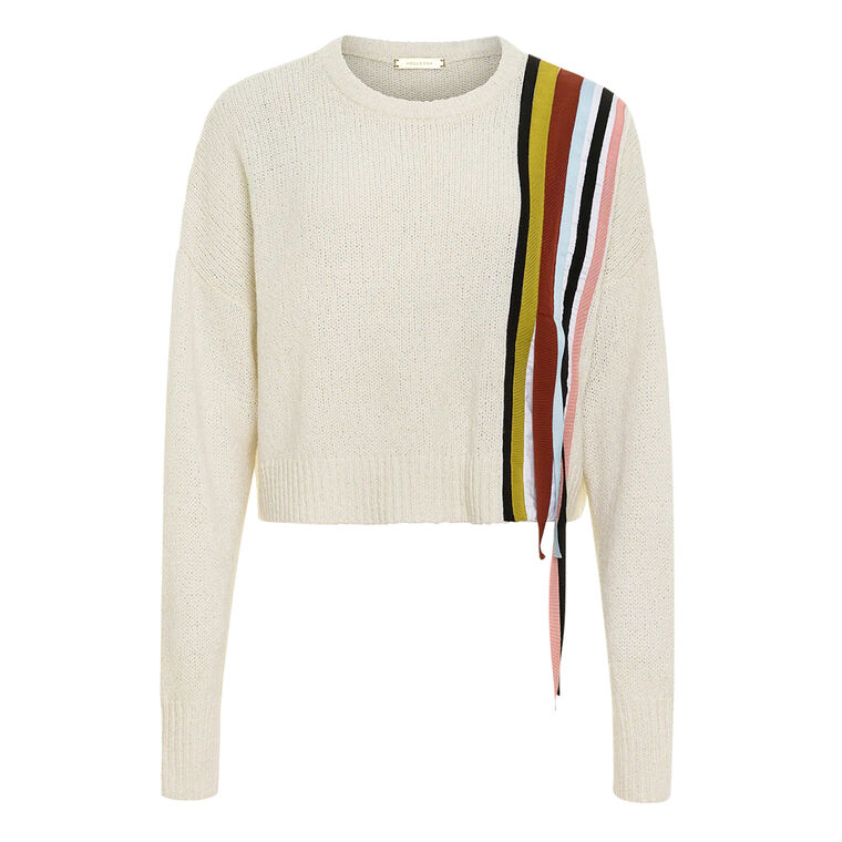 Timo Long Sleeve Stripe Detail Pullover Sweater image number null
