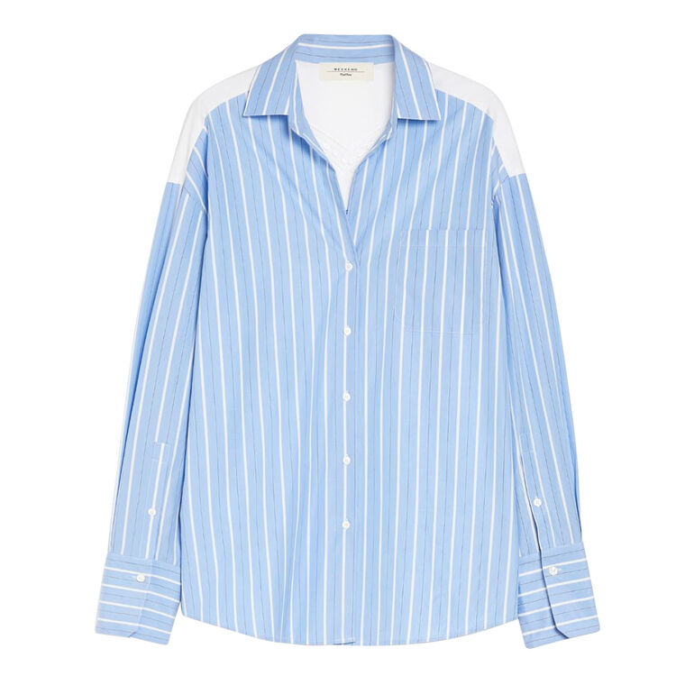 Nadar Cotton Poplin Shirt With Contrast Back image number null