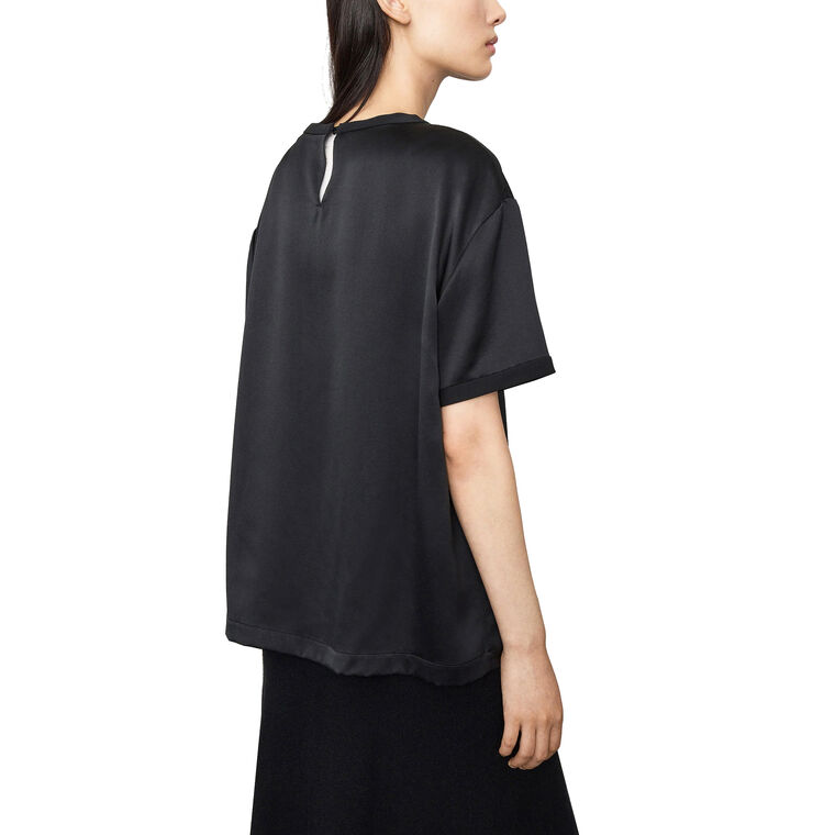 Round Neck Silk T-Shirt image number null