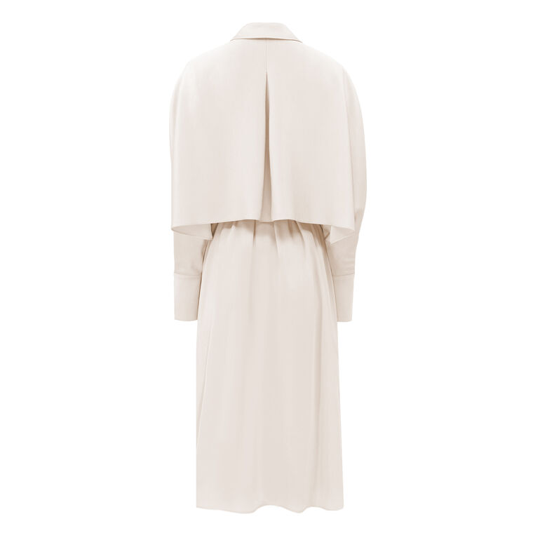 Everett Satin Crepe Cape Back Dress image number null