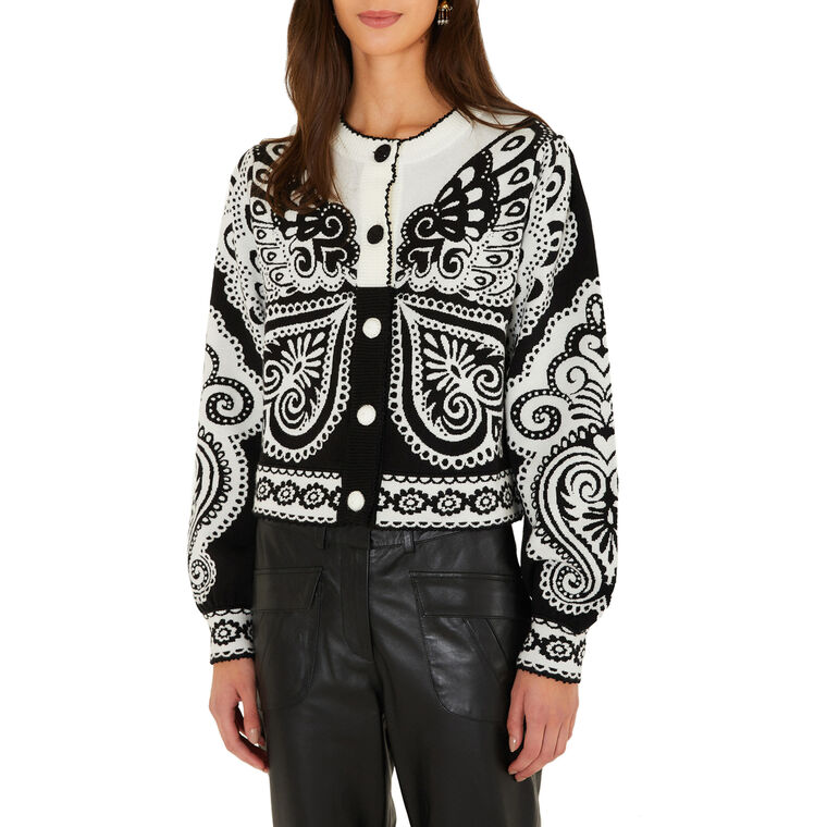 Arabesque Butterfly Knit Cardigan image number null