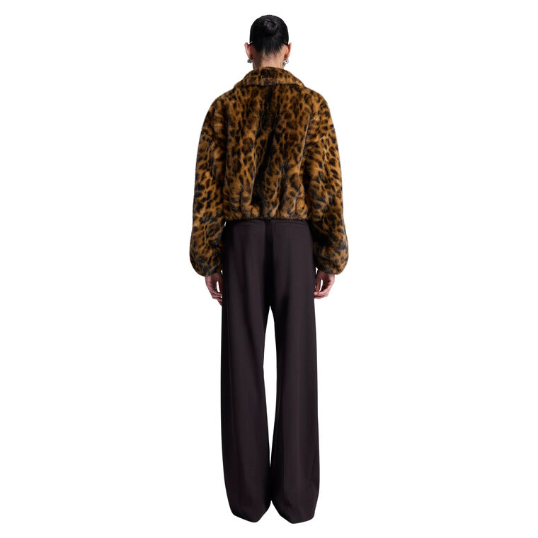Esme Leopard Faux Fur Jacket image number null