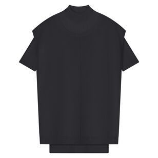 Double-Layer Knit Flame Shirt