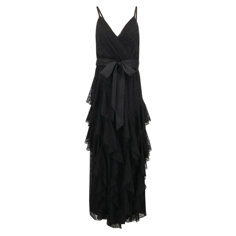 Emerlia V-Neck Eyelet Ruffle Dress image number null