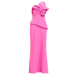 Esher Strapless Sculptural Maxi Dress
