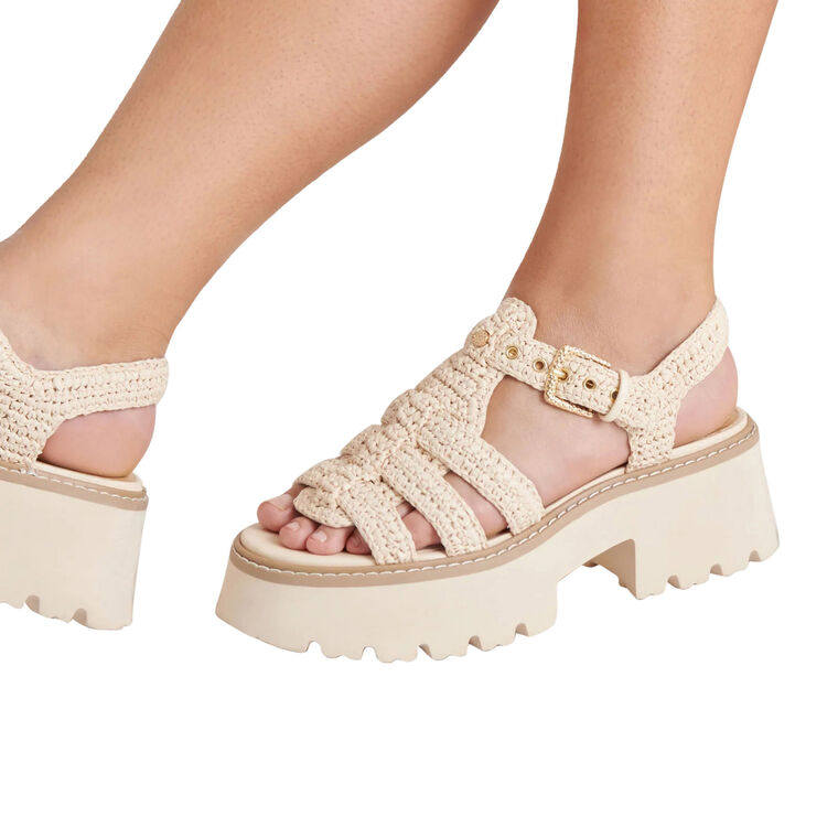 Latice Knit Platform Sandal image number null