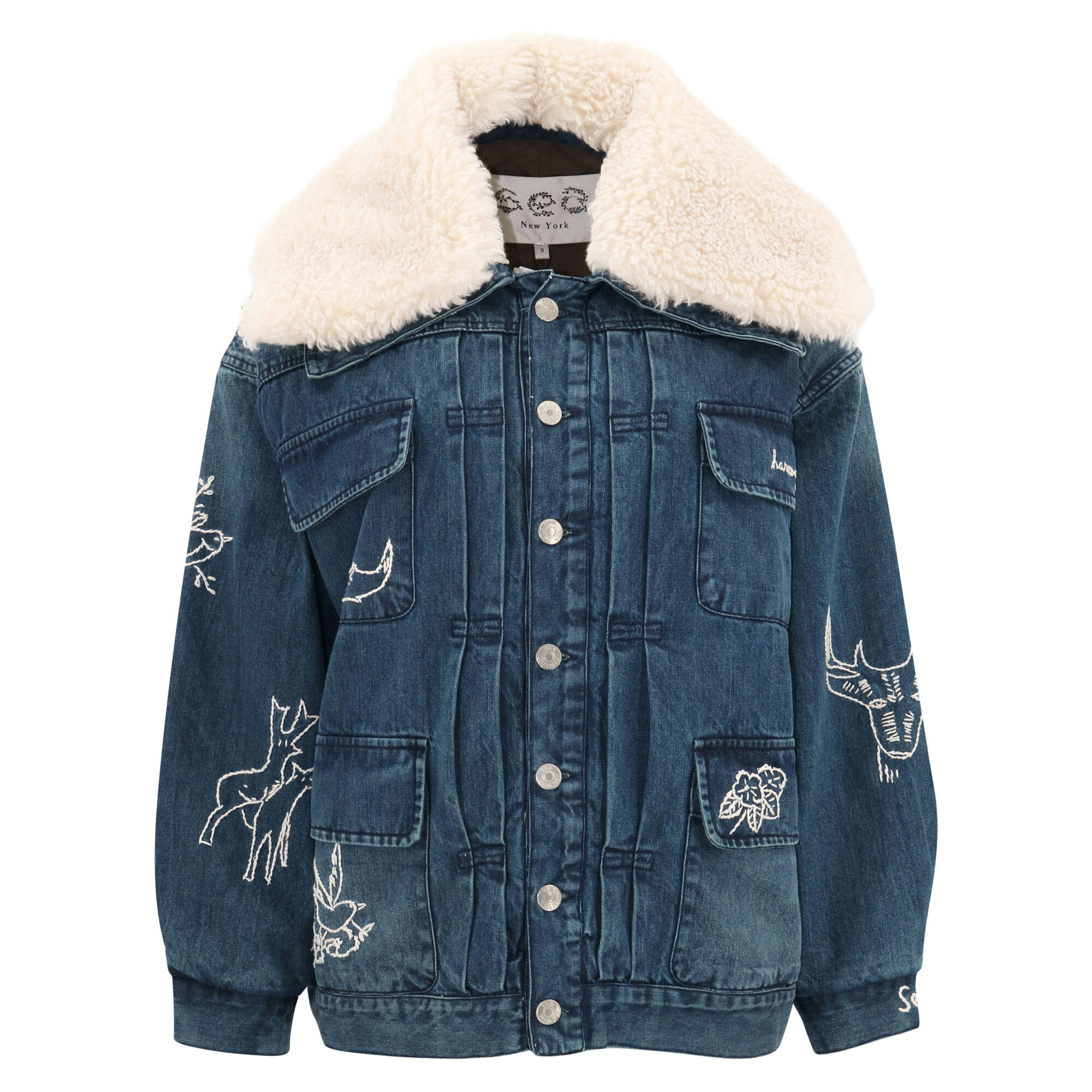 注目の福袋！ Amari Shearling Faux with Jacket Denim トップス