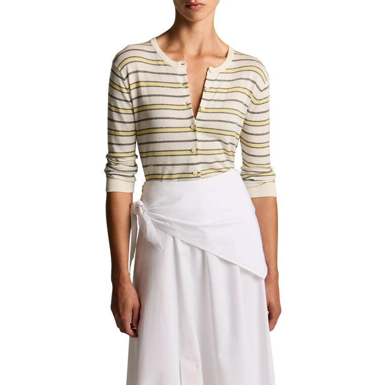 Striped Cardigan image number null