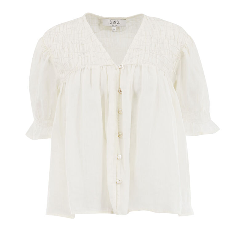 Imogen Solid Short Sleeve Top image number null