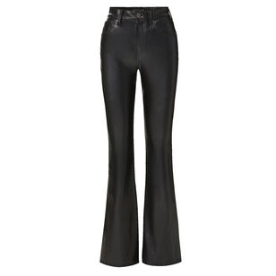 Beverly High Rise Skinny Flare Pant In Vegan Leather
