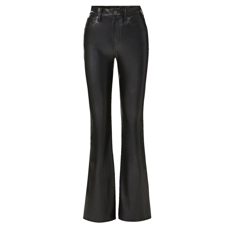 Beverly High Rise Skinny Flare Pant In Vegan Leather image number null