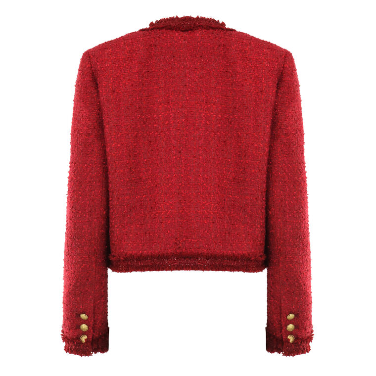 Landon Cropped Tweed Jacket image number null