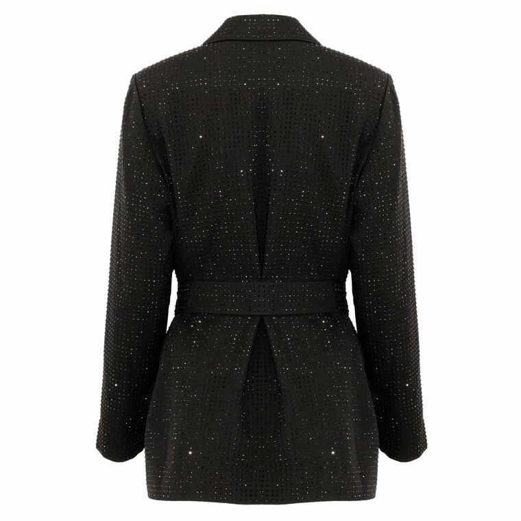 Willow Rhinestone Wrap-Front Jacket image number null